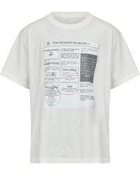 MM6 by Maison Martin Margiela - T Shirt con estampado gráfico - Lyst