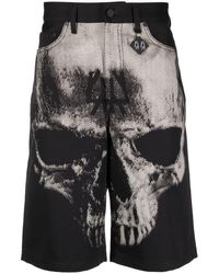 44 Label Group - Skull-print Bermuda Shorts - Lyst