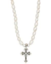 Emanuele Bicocchi - Halsketting Met Kruis - Lyst