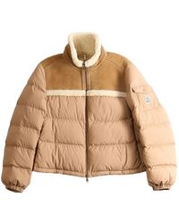 Moncler - Aurore Shearling-Trim Panelled Jacket - Lyst