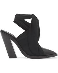 Burberry Scarf Tie Point-toe Mules - Black