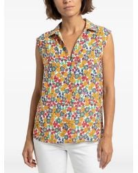 Marni - Floral-Print Sleeveless Shirt - Lyst