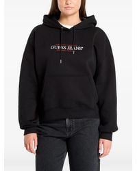 Guess - Logo-Print Drawstring Hoodie - Lyst
