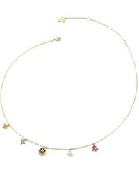 Guess - Secret Garden Flower-Charm Necklace - Lyst