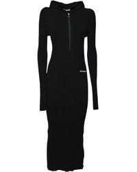 Jil Sander - Geripptes Strickkleid - Lyst