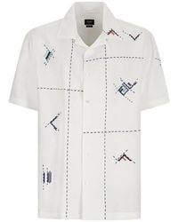 Fendi - Embroidered Linen Shirt - Lyst