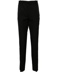 Alexander McQueen - Low-Rise Satin-Trim Tailored Trousers - Lyst