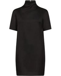 Loulou de Saison - Elton Mock-Neck Short-Sleeve Dress - Lyst