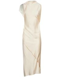 Victoria Beckham - Kyra Asymmetric Draped Midi Dress - Lyst