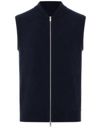 Alpha Studio - Zip-Up Sleeveless Jacket - Lyst
