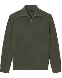 A.P.C. - Daniel Half-Zip Sweater - Lyst