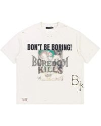 Boredom Kills - Graphic-Print Distressed T-Shirt - Lyst