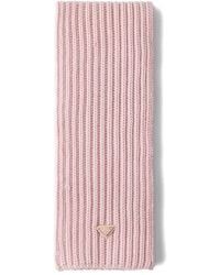 Prada - Enameled Triangle Rib Knit Scarf - Lyst