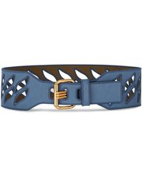 Etro - Perforated Cotton-canvas Belt - Lyst