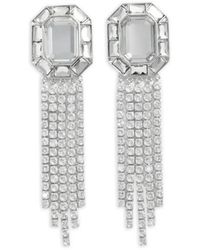 Self-Portrait - Crystal Droplet Earrings - Lyst