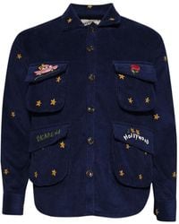 BAZISZT - Stars-Embroidery Corduroy Shirt Jacket - Lyst