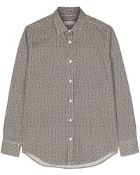 Canali - Graphic-print Cotton Shirt - Lyst