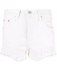 Levi's - Distressed Frayed Shorts - Lyst