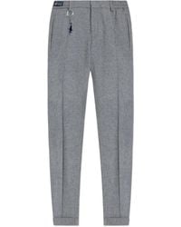 Paul & Shark - Drawstring Shark-Detail Trousers - Lyst