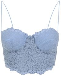 Ermanno Scervino - Haut En Dentelle Fleurie À Design Sans Manches - Lyst