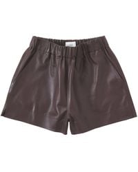 Closed - Elasticated-waist Leather Shorts - Lyst