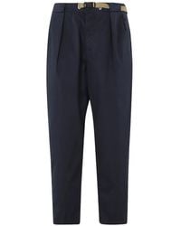 White Sand - Belted Pleated Trousers - Lyst