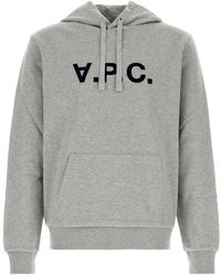 A.P.C. - Logo-Print Drawstring Hoodie - Lyst
