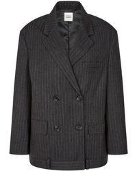 Studio Tomboy X - Blazer Met Krijtstreep En Dubbele Rij Knopen - Lyst
