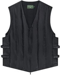 DENIM TEARS - Oakland Quilted Leather Vest - Lyst