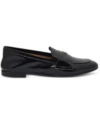 Casadei - Logo-Plaque Strap Loafers - Lyst