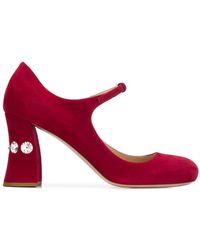 Miu Miu Zapatos de tacón curvo - Rojo