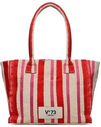 V73 - Sac Porté Épaule À Rayures - Lyst