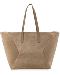 Brunello Cucinelli - Suede Tote Bag - Lyst