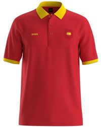 BOSS - Button Polo Shirt - Lyst