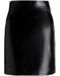 Bally - ハイウエスト レザースカート - Lyst