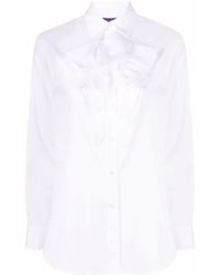 Ralph Lauren Collection - Keara Ruffled Long-sleeve Shirt - Lyst