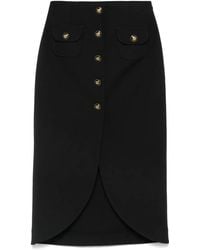 Sandro - Buttoned Midi Skirt - Lyst