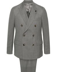 Lardini - Double-breasted Wool Suit - Lyst