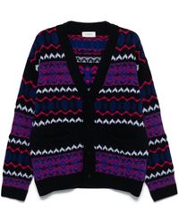 Laneus - Intarsia-Knit Cardigan - Lyst