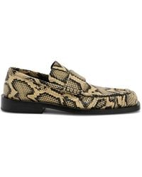 Jil Sander - Mocassins À Imprimé Peau De Python - Lyst