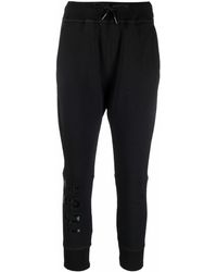 DSquared² - Logo-print Tapered Cropped Trousers - Lyst