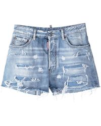 DSquared² - Jeans-Shorts im Distressed-Look - Lyst