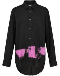 COMME DES GARÇON BLACK - Spray-Print Long-Sleeve Shirt - Lyst