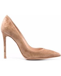 Gianvito Rossi - Pointed-toe Suede Pumps - Lyst