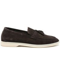 SCAROSSO - Tassel-Detail Suede Loafers - Lyst