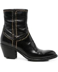 LEMARGO - Stud-Embellished Leather Ankle Boots - Lyst