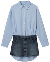 B+ AB - Robe Courte À Empiècement En Jean - Lyst