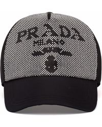 Prada Cotton Black Re-nylon Baseball Cap for Men - Save 26% | Lyst