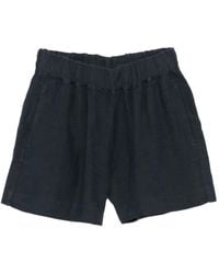 120% Lino - Leinenshorts mit Stretchbund - Lyst