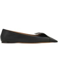 Ferragamo - Bow Leather Ballerina Shoes - Lyst